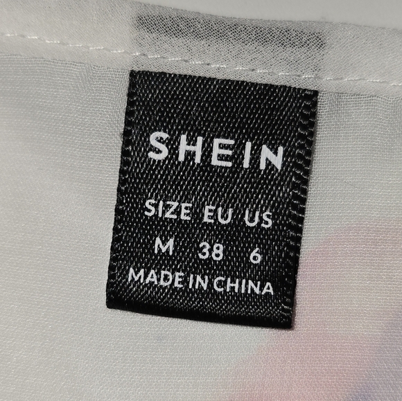 Shein women's wrap sleevesless top in size medium color purple and blue … - Picture 8 of 9